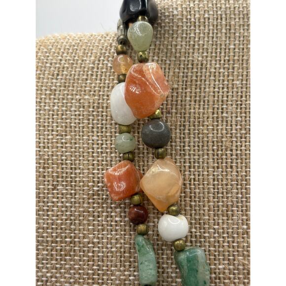 Vintage 90's Natural Stone Necklace - Picture 4 of 6